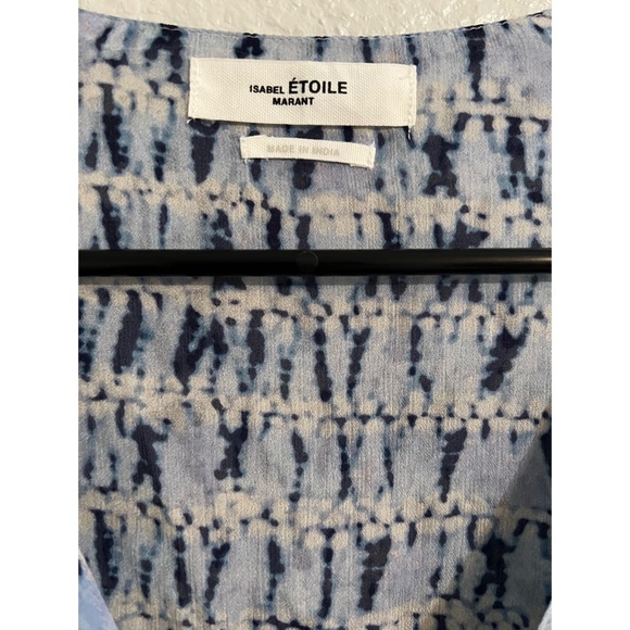 Isabel Marant Etoile | Isabel Marant Étoile Segun Tie-Waist Dress in Blue - Picture 5 of 10